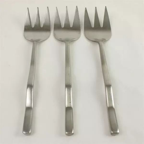 Set of 3 Hampton Silversmith HSV12 Wavy Stainless Large Serving Forks
