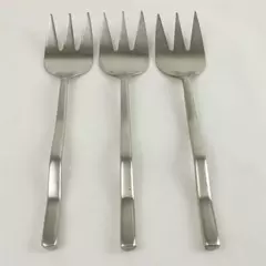 Set of 3 Hampton Silversmith HSV12 Wavy Stainless Large Serving Forks