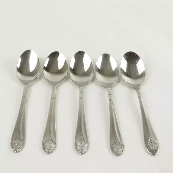 Set of 5 Oneida New York Stainless Teaspoons 