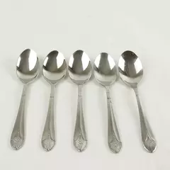 Set of 5 Oneida New York Stainless Teaspoons 
