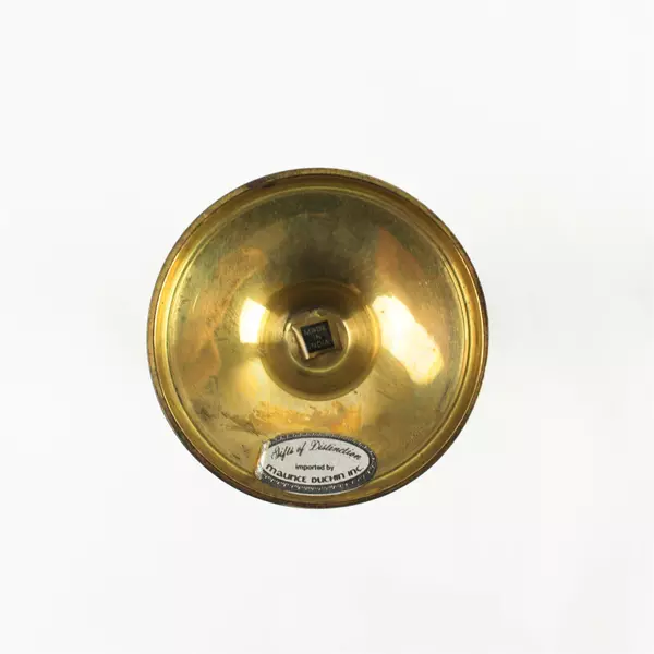 Vintage Brass 50th Anniversary Goblets Engraved Dad & Mom 