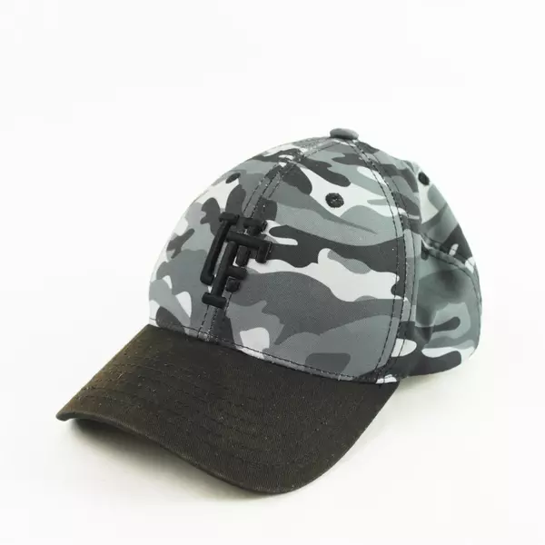 UpFront Youth Camo Baseball Hat Adjustable Black & Grey One Size