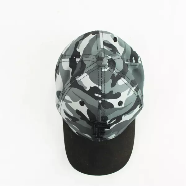 UpFront Youth Camo Baseball Hat Adjustable Black & Grey One Size