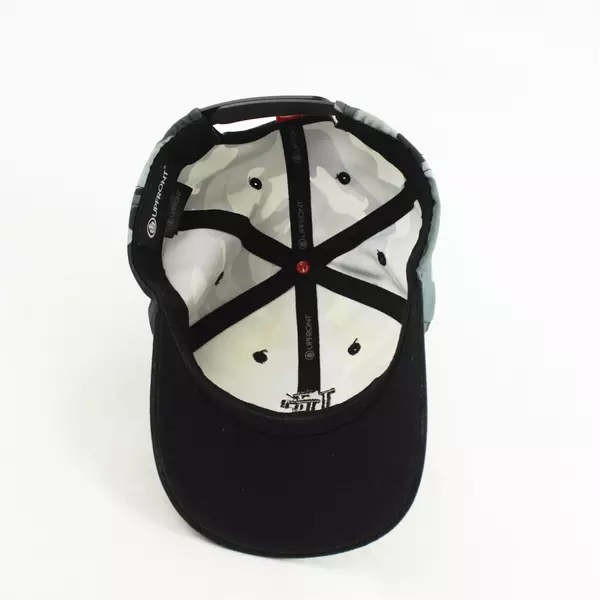 UpFront Youth Camo Baseball Hat Adjustable Black & Grey One Size