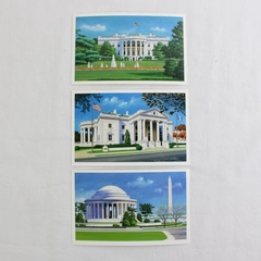 Set Of 3 USPS 1989 Washington DC Landmarks 15 Cent Postage Postcards 