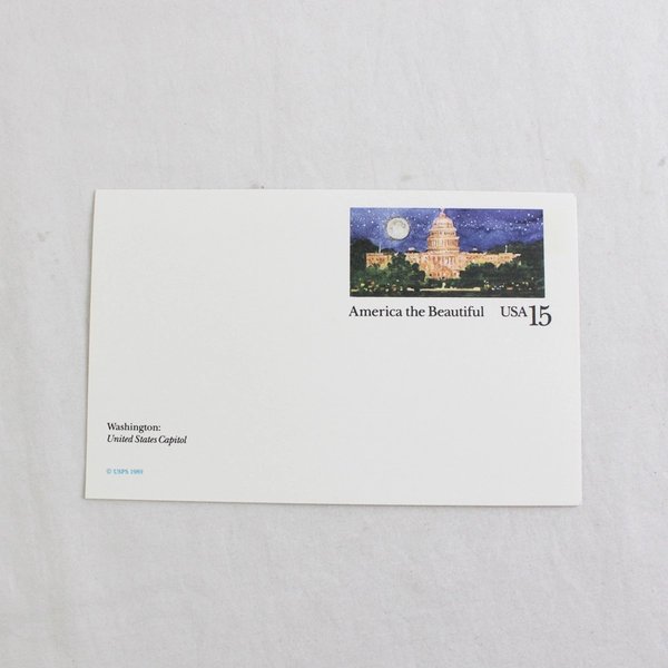 Lot Of 3 USPS 1989 America The Beautiful Landmarks Stamp Postcards 