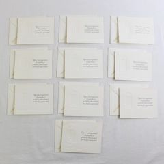Set of 10 Vintage Sympathy Acknowledgment Notecards with Envelopes