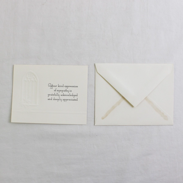 Set of 10 Vintage Sympathy Acknowledgment Notecards with Envelopes