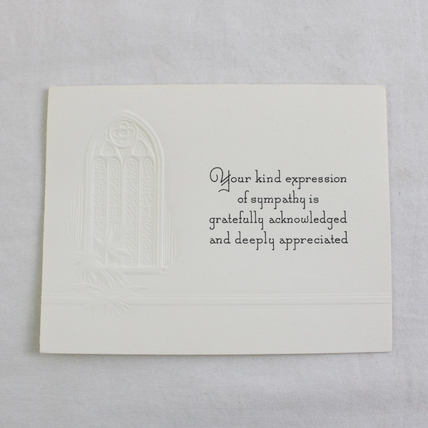 Set of 10 Vintage Sympathy Acknowledgment Notecards with Envelopes