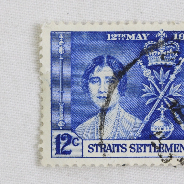 Straits Settlement Malaya 1937 King George Coronation 12c Stamp 