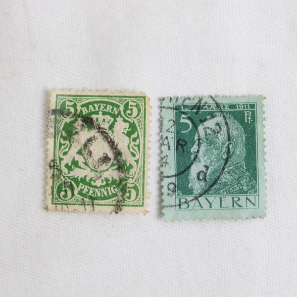 Lot Of 56 Bavaria Germany Stamps Used