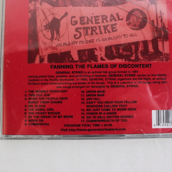 General Strike Music CD Fanning the Flames of Discontent Sealed