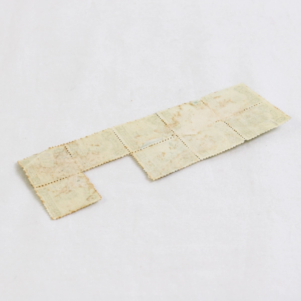 Block of 9 Republic Of China Peking Ship Junk 2 Cts Stamps Used