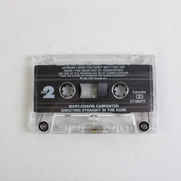 Mary Chapin Carpenter Shooting Straight in the Dark 1990 Music Cassette 