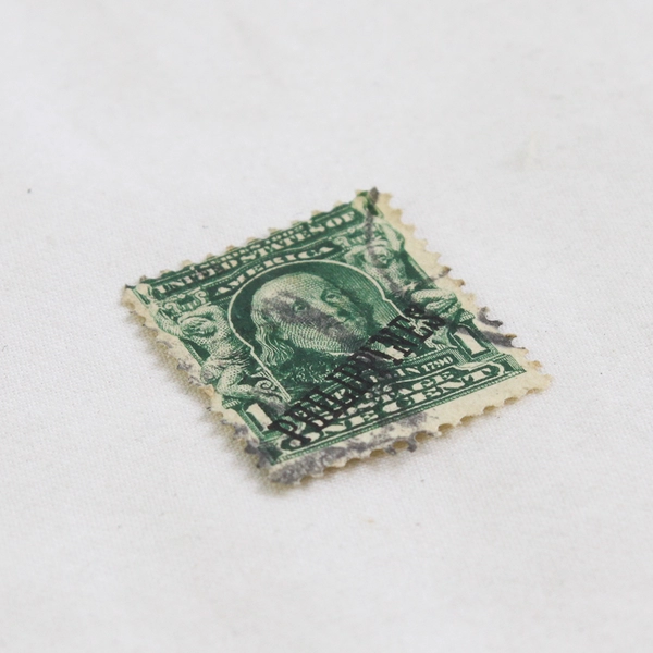 USA Benjamin Franklin 1 Cent Philippines Overprint Stamp Used 