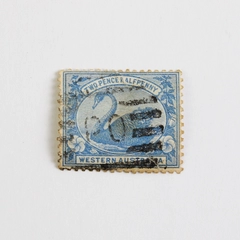 Western Australia Swan 2 1/2d Stamp Blue Used