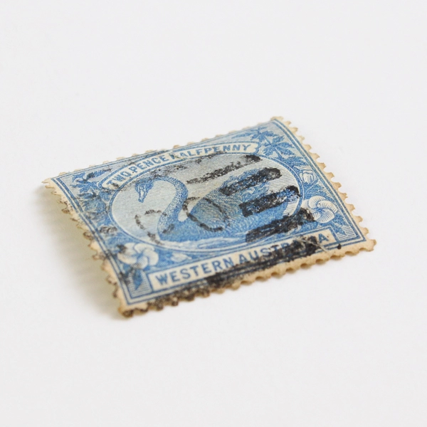 Western Australia Swan 2 1/2d Stamp Blue Used