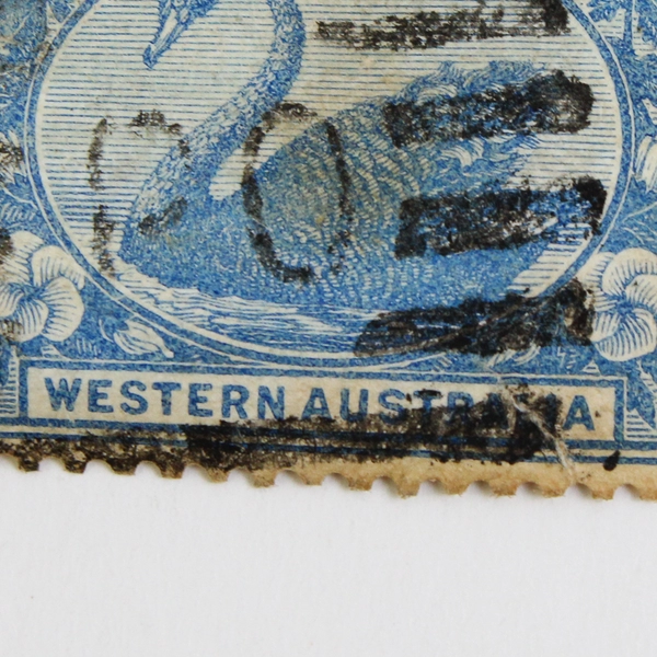 Western Australia Swan 2 1/2d Stamp Blue Used