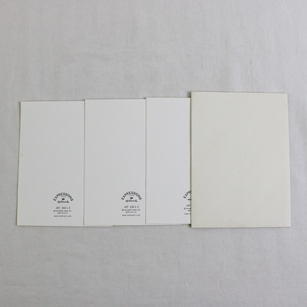 Set of 4 Expressions From Hallmark Teddy Bear Thank You Notecards Blank