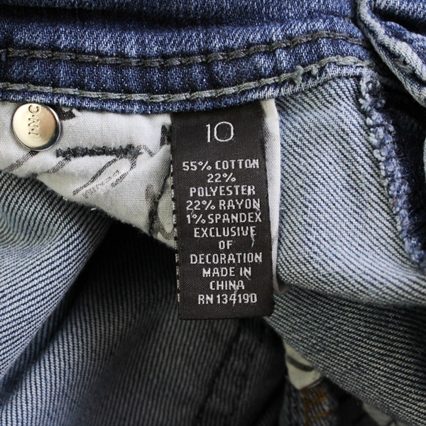 INC Jeans Women's 10 Blue Medium Wash Straight Leg Curvy Fit Stretch Denim Jeans