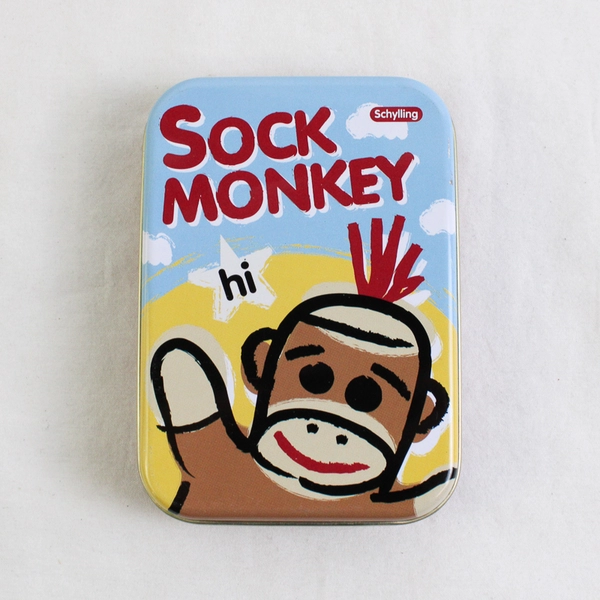 Sock Monkey Playing Cards in Tin Case by Schilling 2010 Card Games