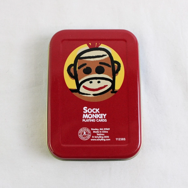 Sock Monkey Playing Cards in Tin Case by Schilling 2010 Card Games