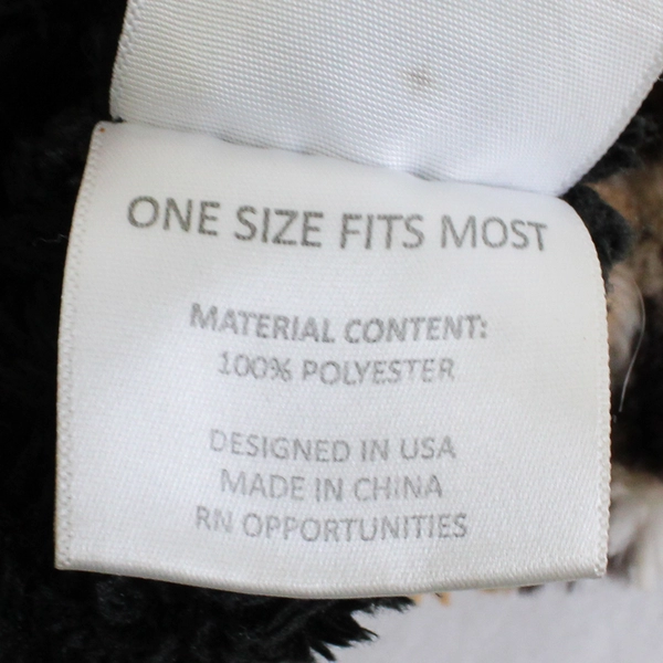 Fashion by Mirabeau Faux Fur Animal Print Cuffed Mittens One Size