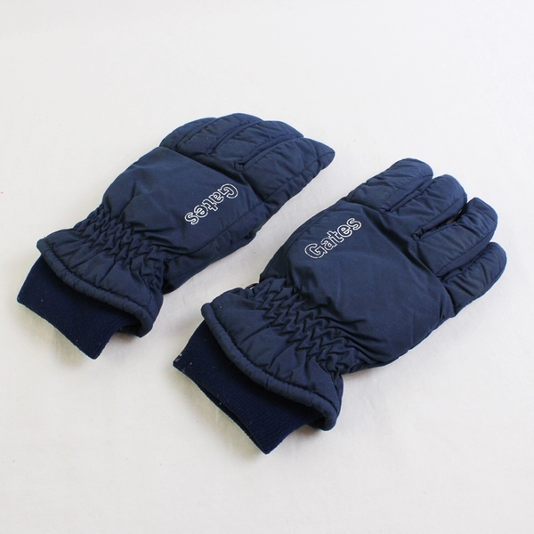 Vtg Gates Women M Navy Blue Cloth with Grip Pad Cuffed Gloves