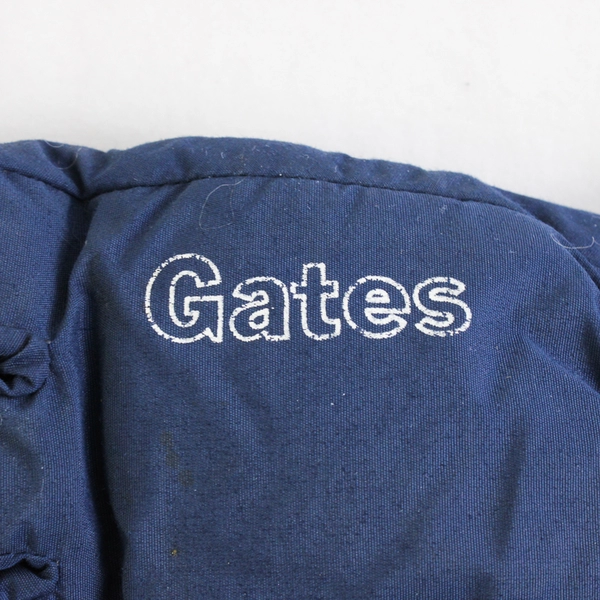 Vtg Gates Women M Navy Blue Cloth with Grip Pad Cuffed Gloves