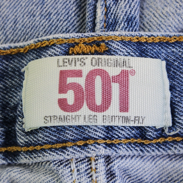 Levi's 501 Men's 32x32 Light Wash Button Fly Straight Leg Denim Jeans