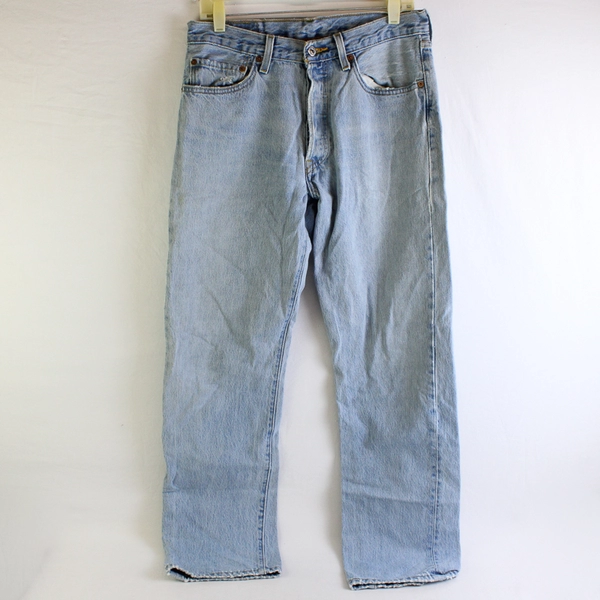 Levis 501 Jeans 32x32 Medium Wash Button Fly Straight Leg Denim Jeans