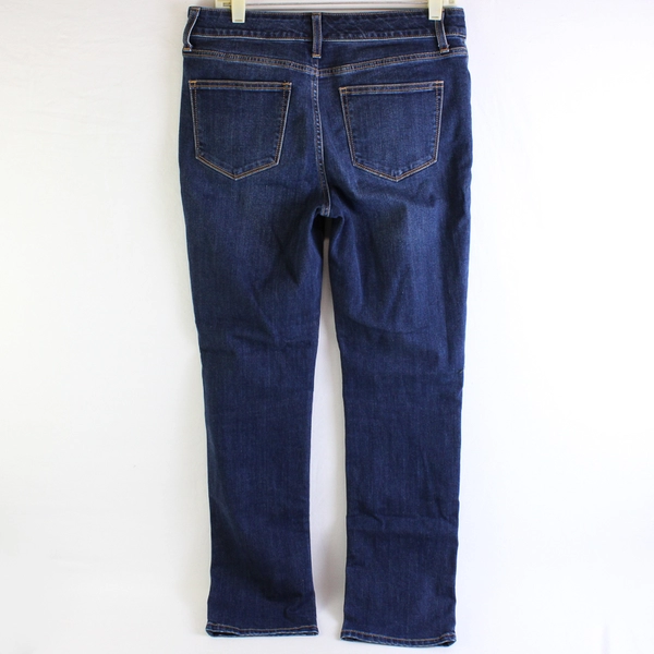 St Johns Bay Women's 8 Dark Wash Straight Leg Stretch Denim Jeans