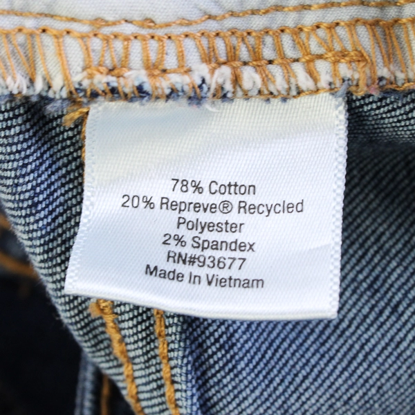 St Johns Bay Women's 8 Dark Wash Straight Leg Stretch Denim Jeans