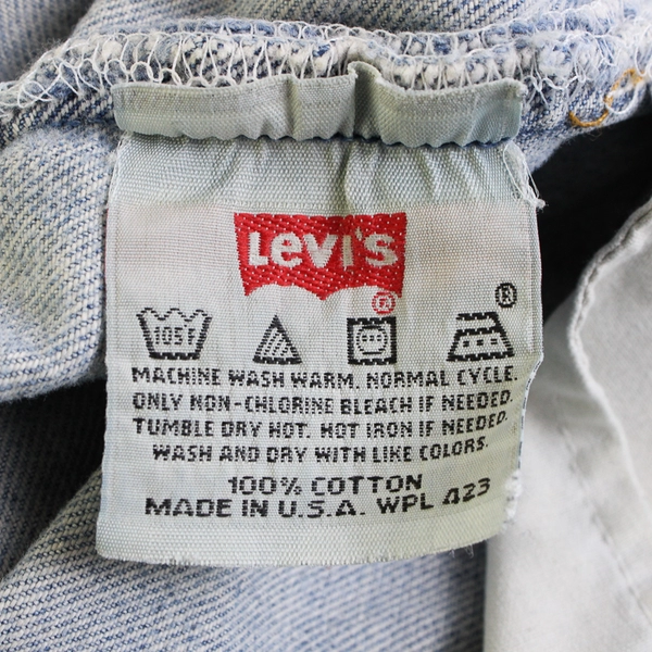 Levi's 501 Men 32x32 Button-fly Distressed Light Wash Straight Leg Denim Jeans