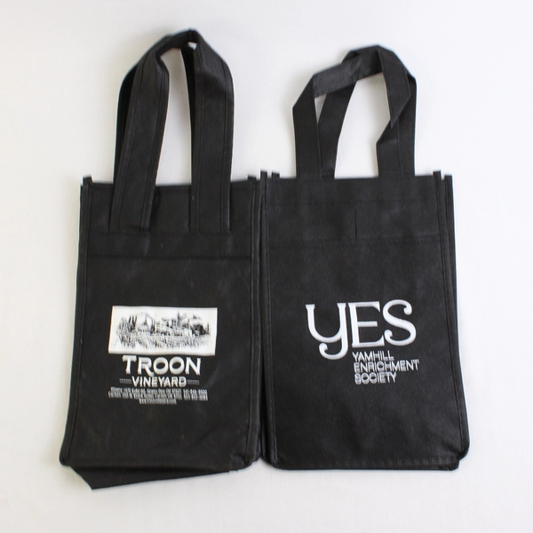 Lot of 4 Wine Bottle Bags Fabric With Handles