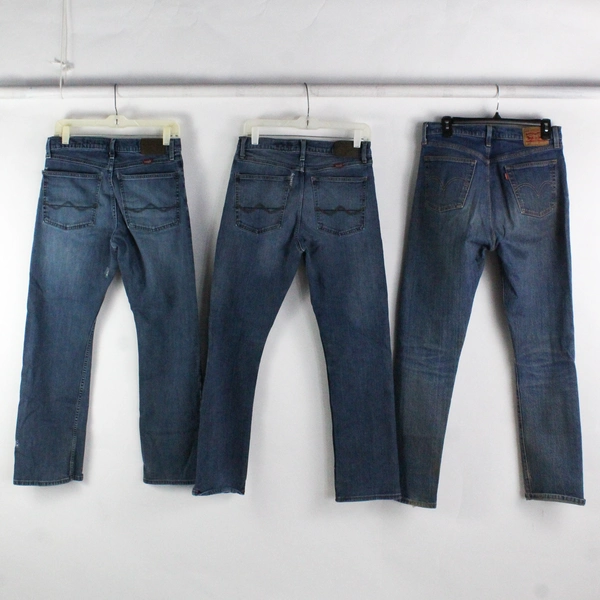 Lot of 3 Wrangler and Levi's Damaged/Stained/Ripped Denim Jeans