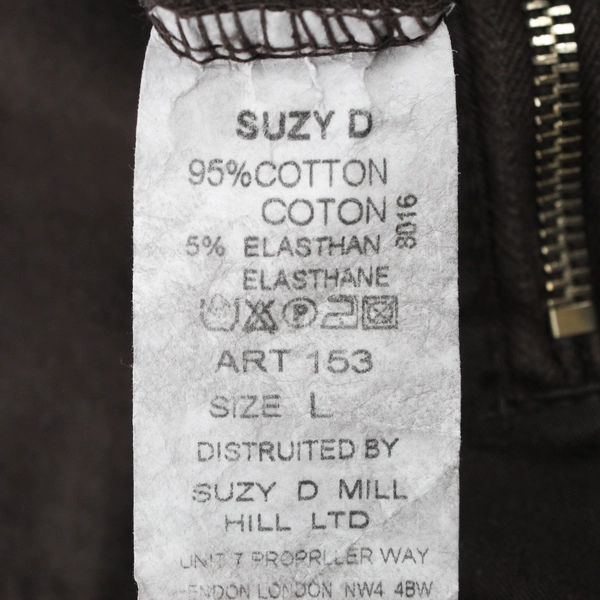 Suzy D Women's L Brown Joggers with Drawstring Waist and Pockets