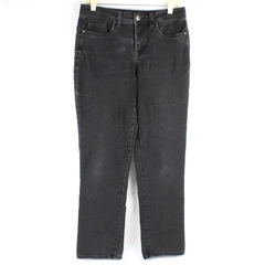 Style and Co Women's 8 Black Denim Straight Leg Mid Rise Retro Jeans