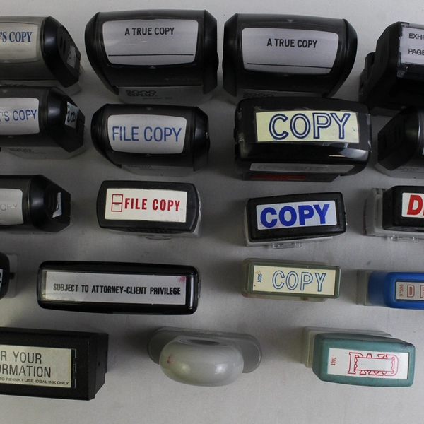 Lot of 26 Self Inking Stamps Legal Law Office Lawyer Copy Draft Client's