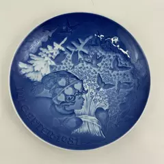 Bing & Grondahl 1981 Jule Aften 'Christmas Peace' 7in Collector Plate