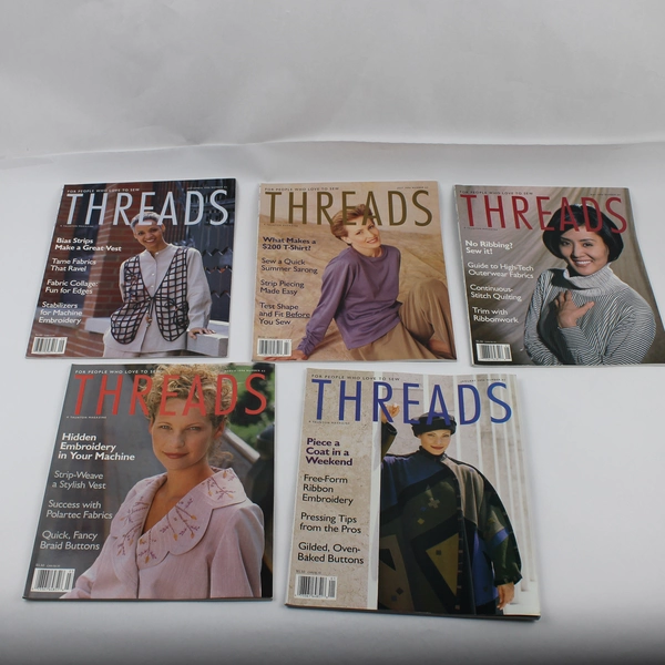 VTG Lot of 5 Taunton's Threads Magazine Dec 1995 Thru Sept 1996 Missing Oct/Nov