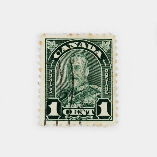 Lot Of 4 1930s Canada King George V 1 Cent 2 Cent Stamps Green Used 