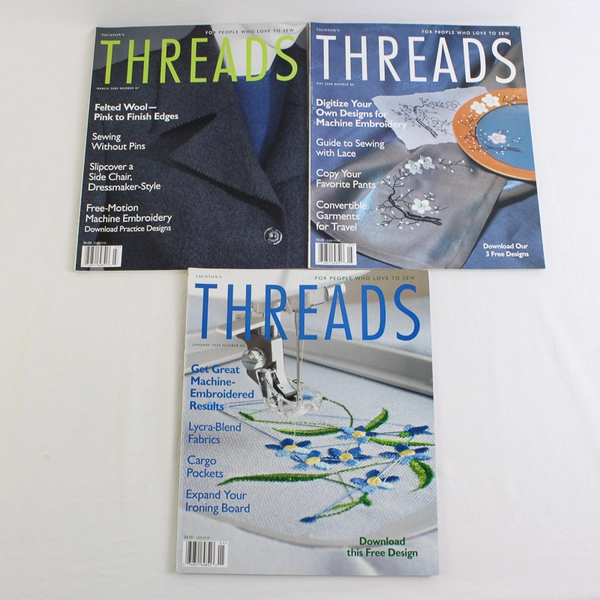 VTG Lot of 5 Taunton's Threads Magazine Dec 1999 Thru Nov 2000 Missing June/July