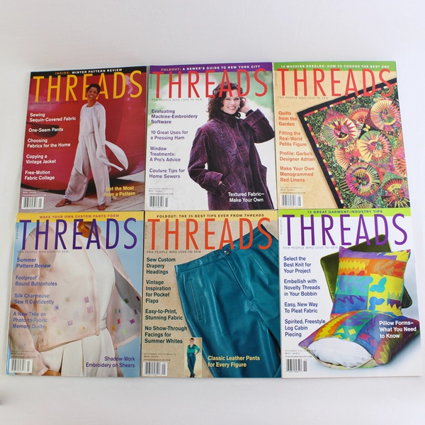 Vintage Lot of 6 Taunton's Threads Magazine Dec 2000 Thru Nov 2001 Complete