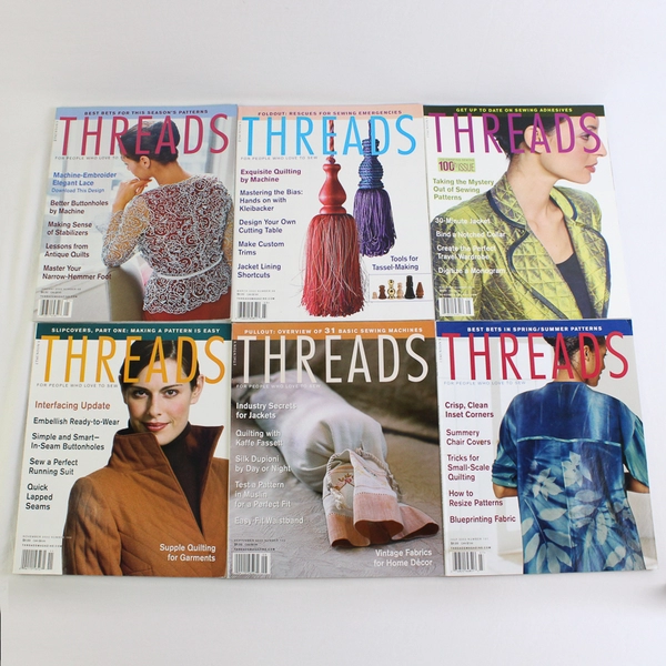 Vintage Lot of 6 Taunton's Threads Magazine Dec 2001 Thru Nov 2002 Complete