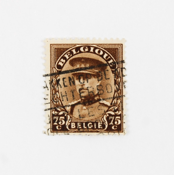 Lot Of 2 1932 Belgium King Albert 75c Brown Stamps Used Canceled