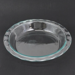 Pyrex #C209 Blue Tinted Glass Pie Plate Baking Deep Dish Pan Scalloped