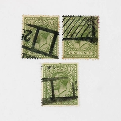 Lot Of 3 King Edward VIII 1936 9 Pence Stamps Used Canceled