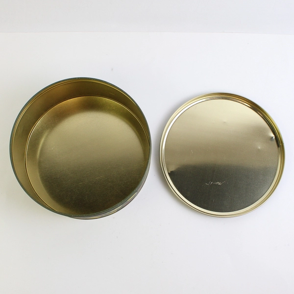 Karen Cruden Heritage Folk Art Round Cookie Tin 7.5"