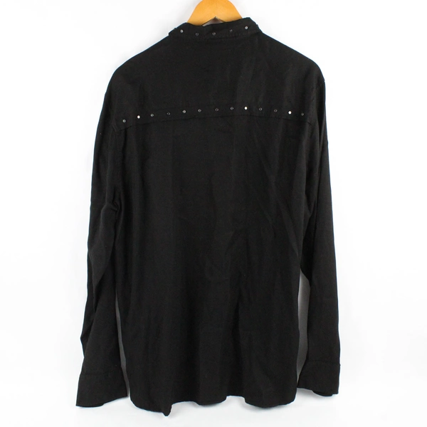 Karl Lagerfeld Paris Men's Studded Black Dress Shirt Large NWT
